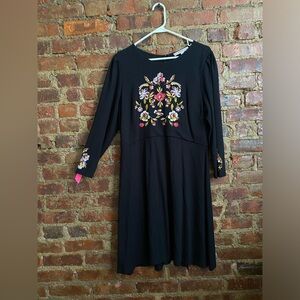 LOFT embroidered dress